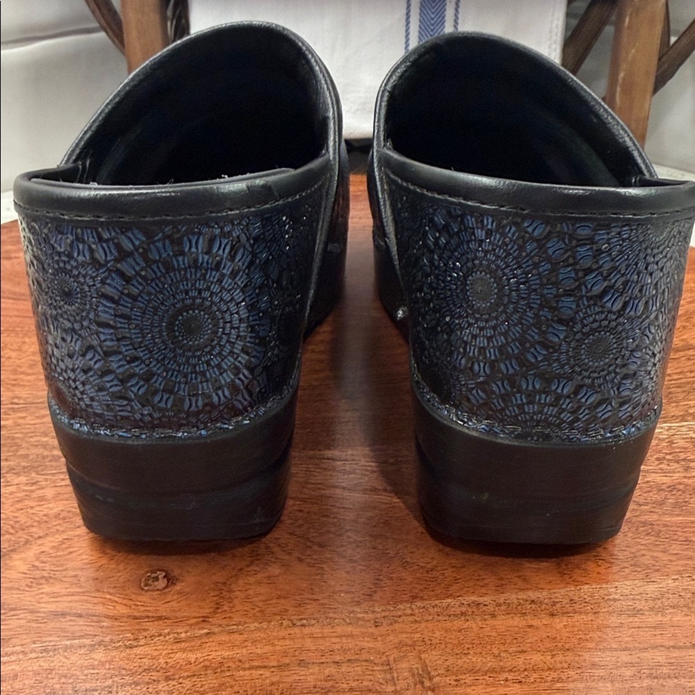 Dansko Blue Medallion Clogs - Picture 4 of 5